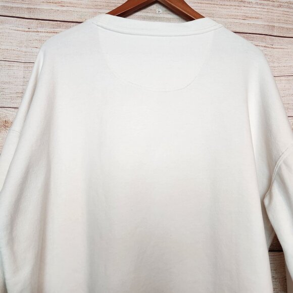 Def Leppard Sweatshirt Women's L Beige Pink 1987 Animal Retro Crewneck Ladies - Picture 10 of 13